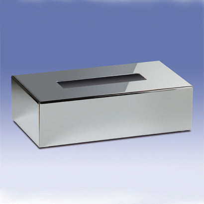 Rectangle Tissue Box Cover in Chrome
