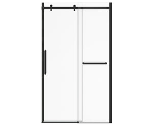 MAAX 138954-900-340-000 Halo Pro 44 ½-47 x 78 ¾ in. 8 mm Sliding Shower Door with Towel Bar for Alcove Installation with Clear glass in Matte Black