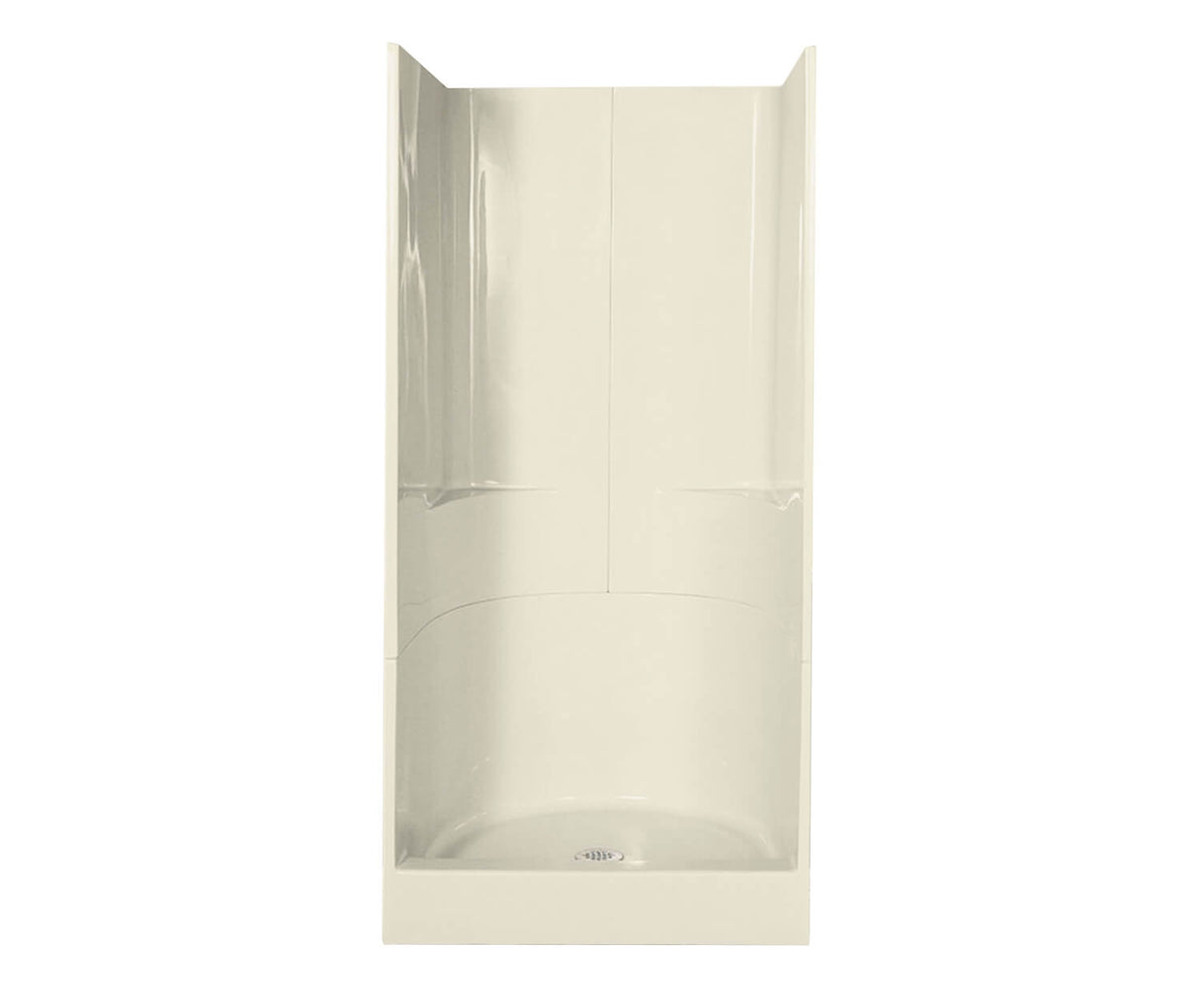 MAAX 103007-000-004-000 36SKD 36 x 35 AcrylX Alcove Center Drain Three-Piece Shower in Bone