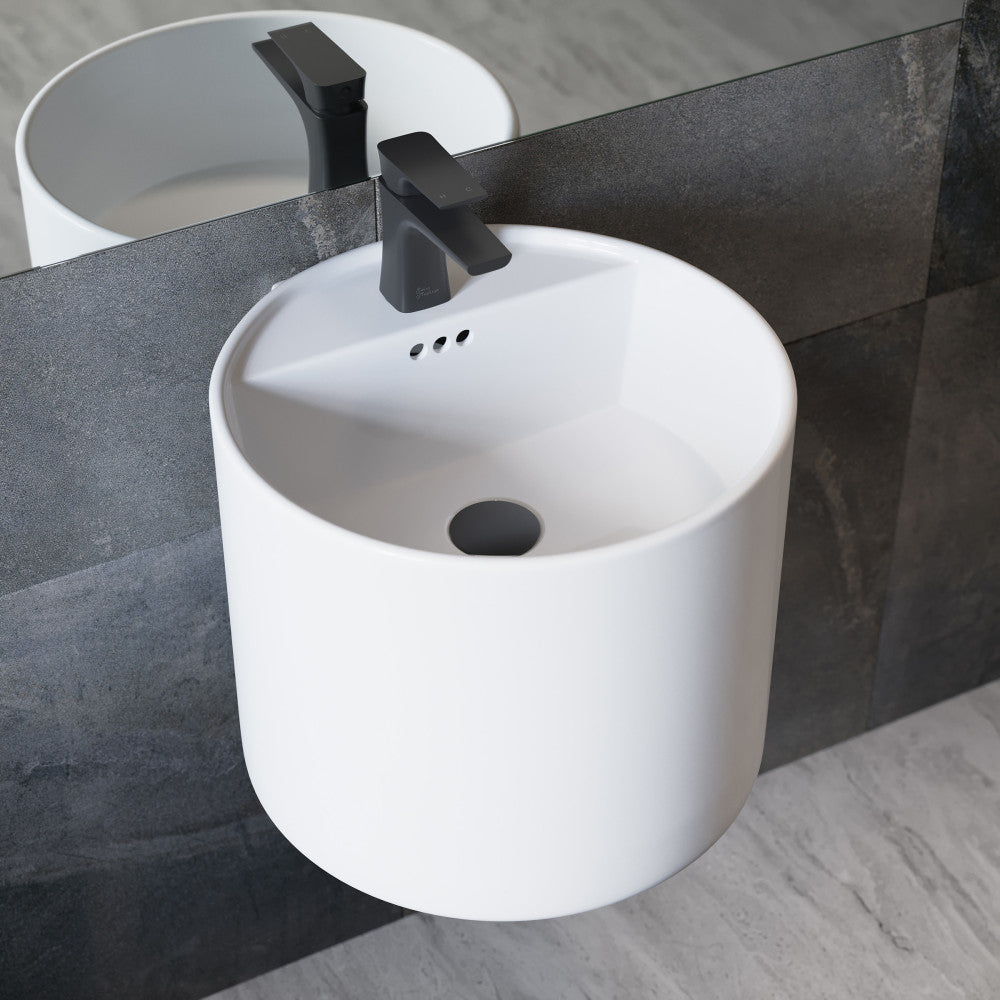 Monaco 18" Round Wall-Mount Bathroom Sink