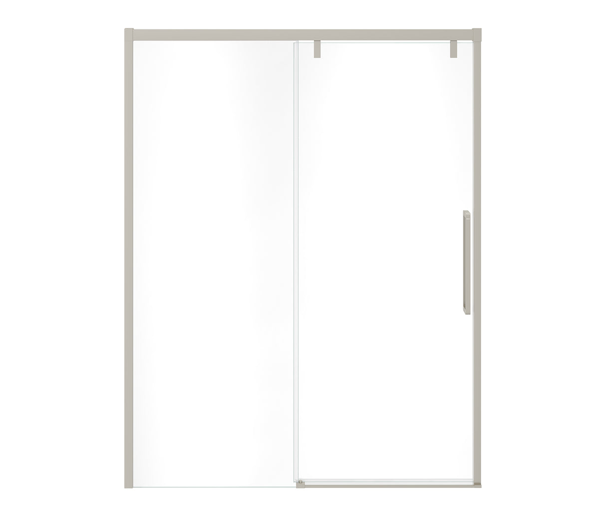 MAAX 135324-900-305-000 Uptown 56-59 x 76 in. 8 mm Sliding Shower Door for Alcove Installation with Clear glass in Brushed Nickel