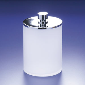 Frozen Crystal Glass Cotton Ball Jar
