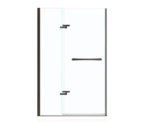 MAAX 136679-900-173-000 Reveal 71 38-41 x 71 ½ in. 8mm Pivot Shower Door for Alcove Installation with Clear glass in Dark Bronze