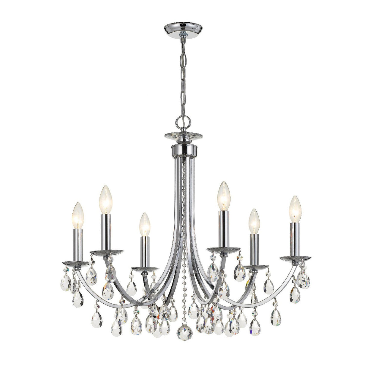 Bridgehampton 6 Light Spectra Crystal Polished Chrome Chandelier 8826-CH-CL-SAQ