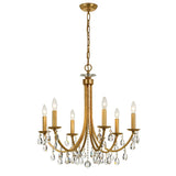 Bridgehampton 6 Light Hand Cut Crystal Antique Gold Chandelier 8826-GA-CL-MWP