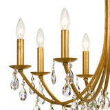 Bridgehampton 8 Light Hand Cut Crystal Antique Gold Chandelier 8828-GA-CL-MWP