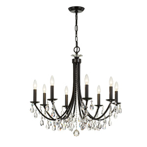 Bridgehampton 8 Light Swarovski Strass Crystal Vibrant Bronze Chandelier 8828-VZ-CL-S