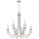 Bridgehampton 12 Light Hand Cut Crystal Polished Chrome Chandelier 8829-CH-CL-MWP