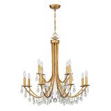 Bridgehampton 12 Light Hand Cut Crystal Polished Chrome Chandelier 8829-CH-CL-MWP