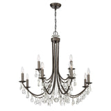 Bridgehampton 12 Light Hand Cut Crystal Polished Chrome Chandelier 8829-CH-CL-MWP