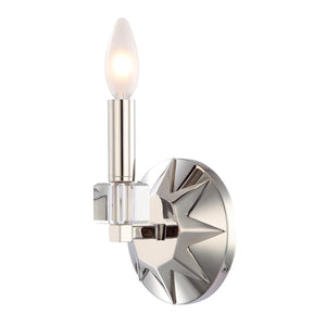 Carson 1 Light Polished Nickel Sconce 8851-PN