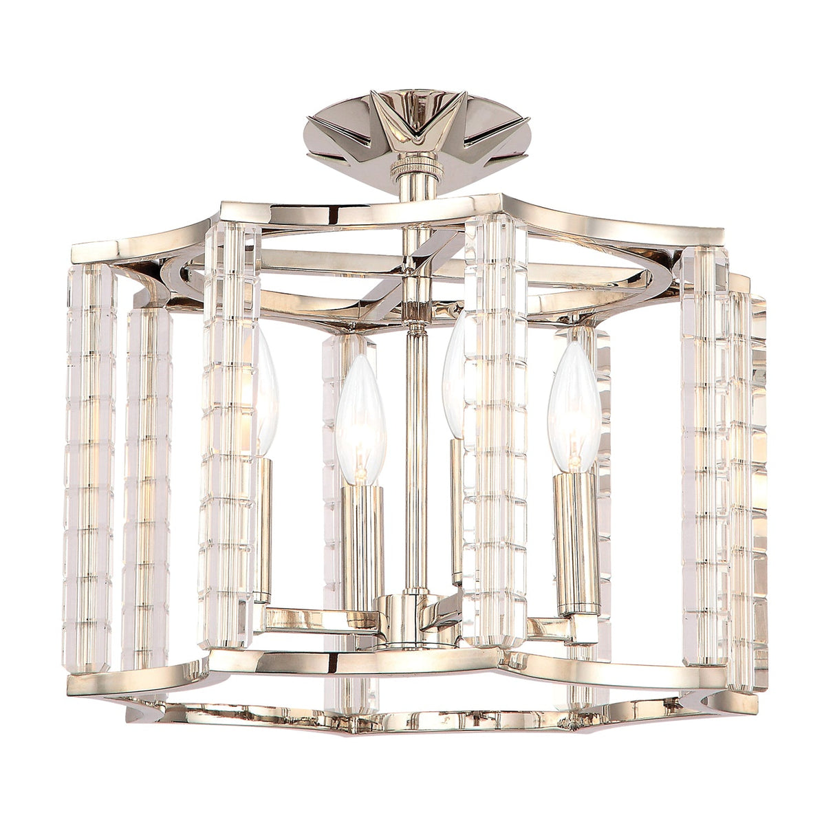 Carson 4 Light Polished Nickel Convertible Semi Flush Mount 8854-PN_CEILING