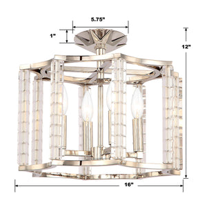 Carson 4 Light Polished Nickel Convertible Semi Flush Mount 8854-PN_CEILING