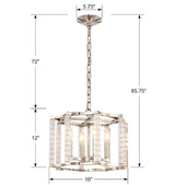 Carson 4 Light Polished Nickel Mini Chandelier 8854-PN