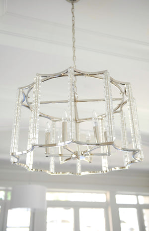 Carson 6 Light Polished Nickel Chandelier 8856-PN
