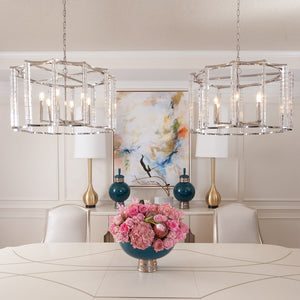 Carson 6 Light Polished Nickel Chandelier 8856-PN