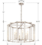 Carson 6 Light Polished Nickel Chandelier 8856-PN