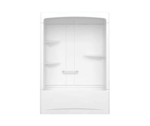 MAAX 105916-SL-000-001 Camelia TSR-6032 Acrylic Alcove Left-Hand Drain Three-Piece Tub Shower in White