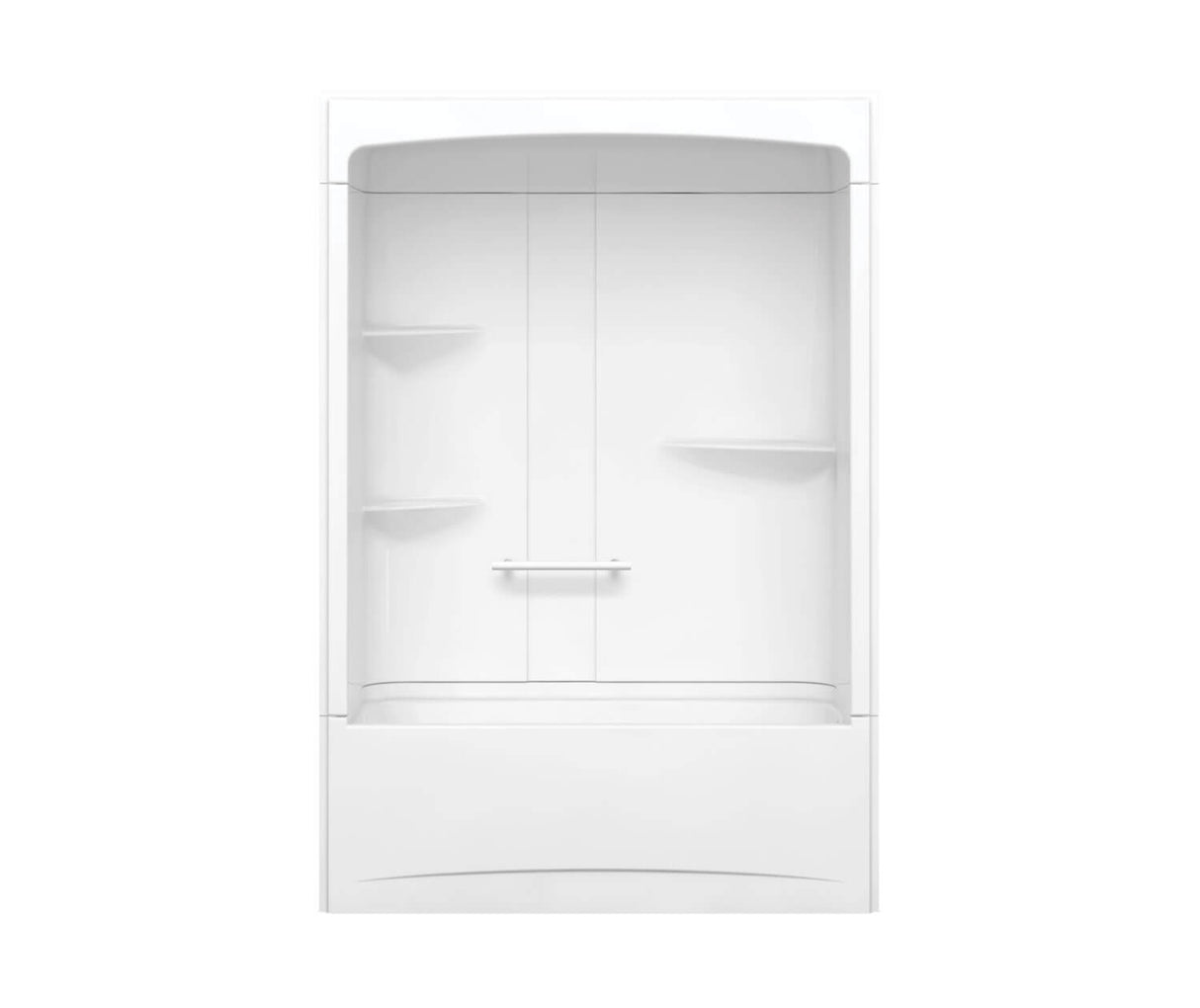 MAAX 105916-SR-000-001 Camelia TSR-6032 Acrylic Alcove Right-Hand Drain Three-Piece Tub Shower in White