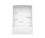 MAAX 105916-SR-000-001 Camelia TSR-6032 Acrylic Alcove Right-Hand Drain Three-Piece Tub Shower in White