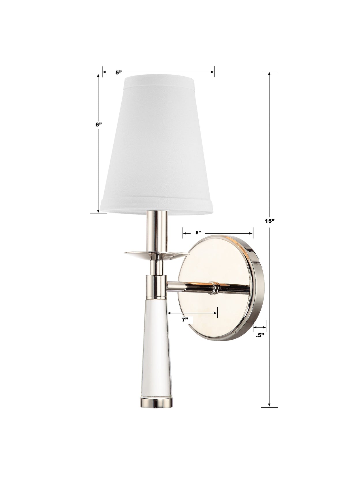 Baxter 1 Light Aged Brass Sconce 8861-AG