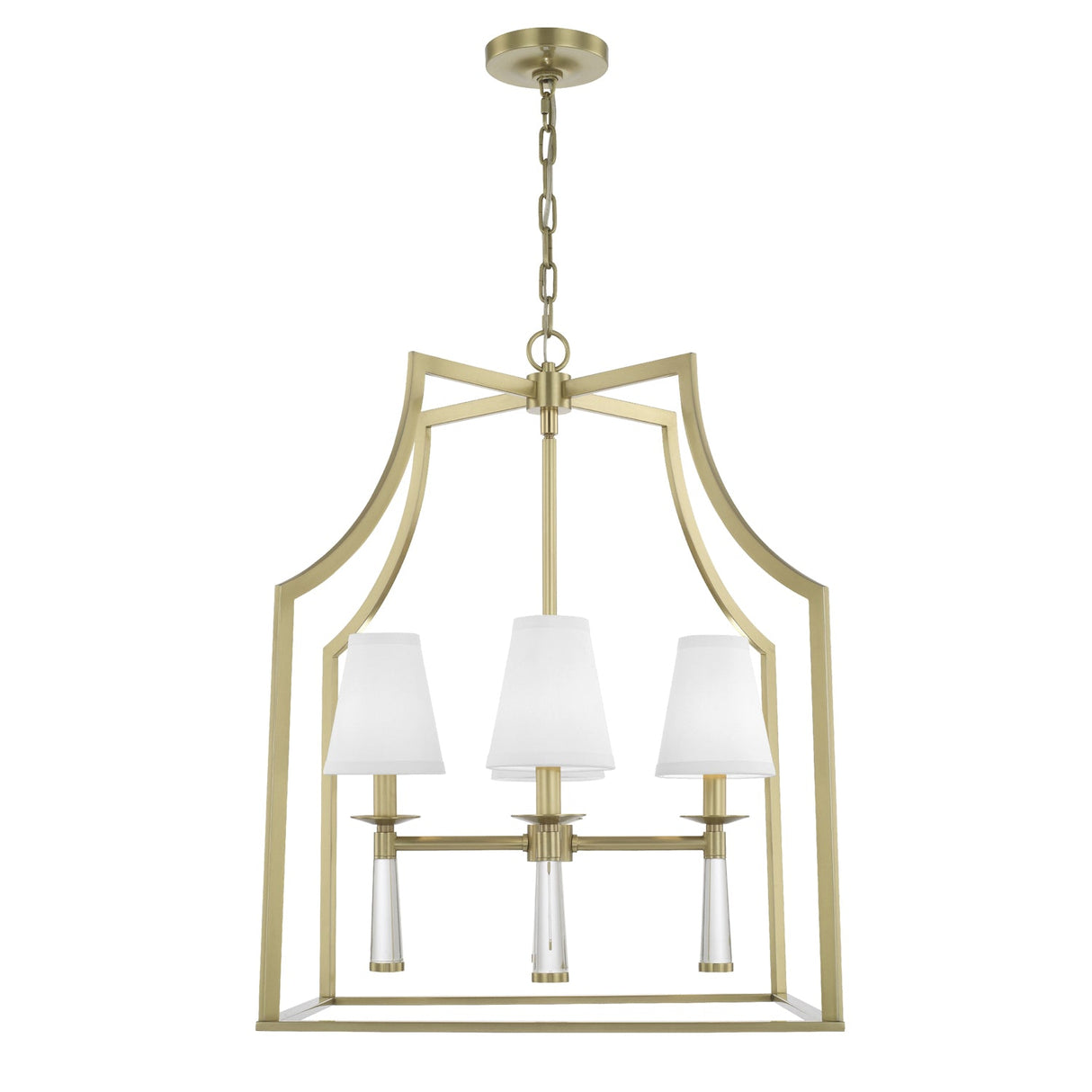 Baxter 4 Light Aged Brass Chandelier 8864-AG