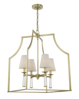 Baxter 4 Light Aged Brass Chandelier 8864-AG