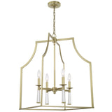 Baxter 4 Light Aged Brass Chandelier 8864-AG