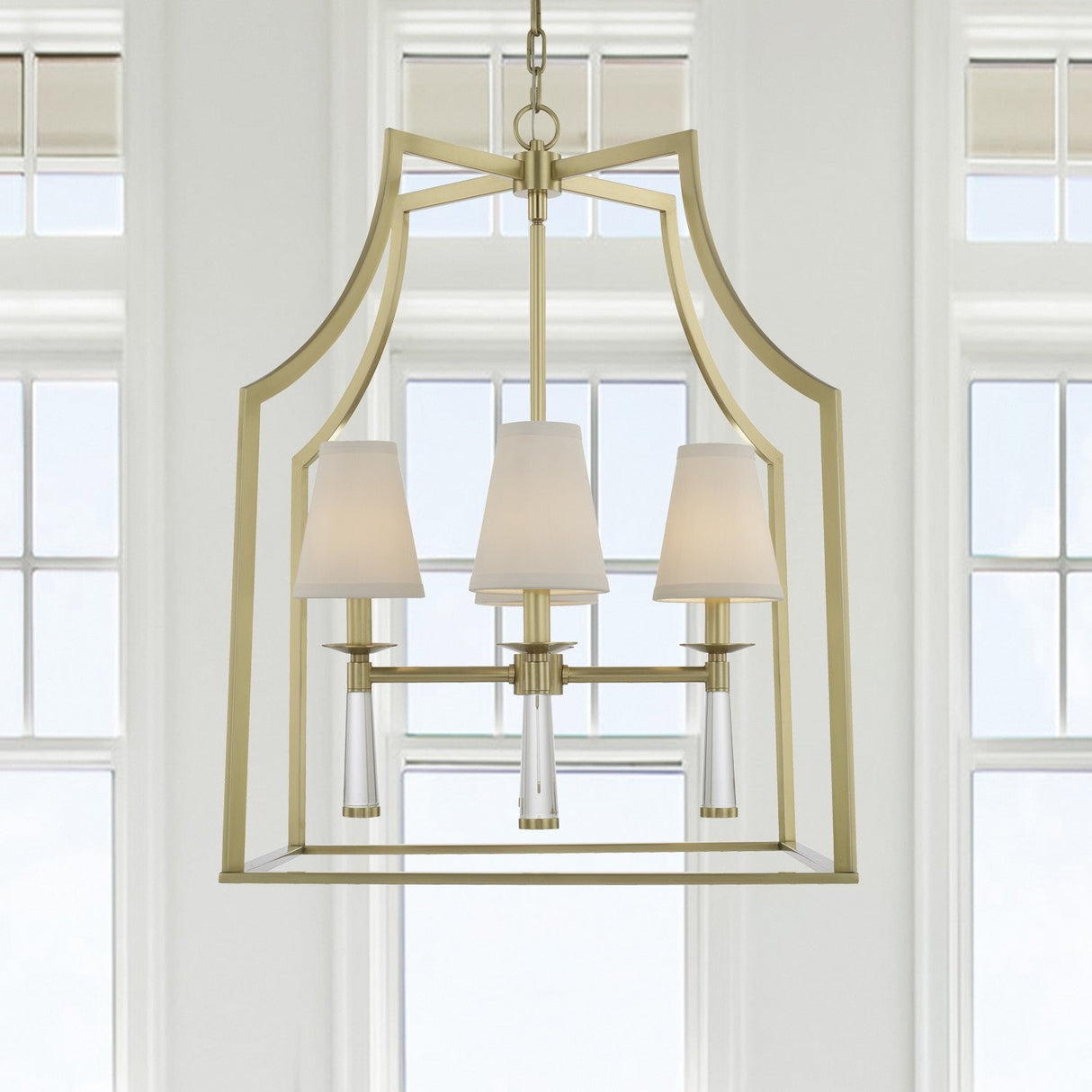 Baxter 4 Light Aged Brass Chandelier 8864-AG