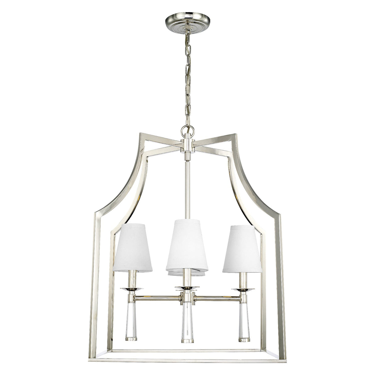 Baxter 4 Light Polished Nickel Chandelier 8864-PN