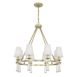 Baxter 8 Light Antique Aged Brass Chandelier 8867-AG