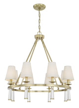 Baxter 8 Light Antique Aged Brass Chandelier 8867-AG