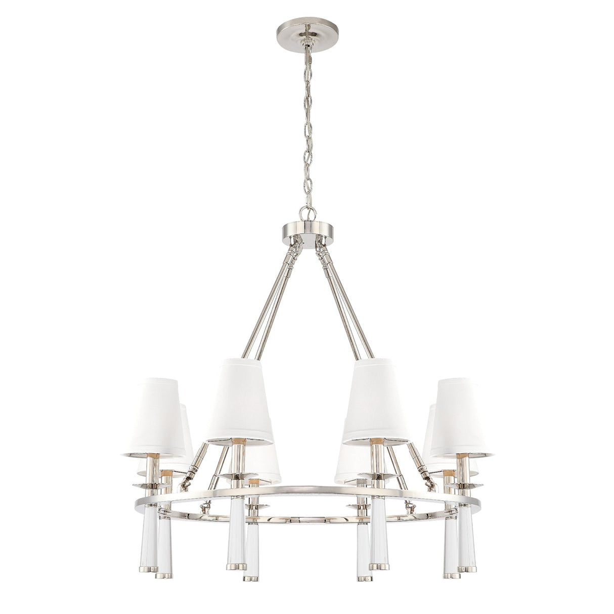 Baxter 8 Light Polished Nickel Chandelier 8867-PN