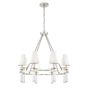 Baxter 8 Light Polished Nickel Chandelier 8867-PN