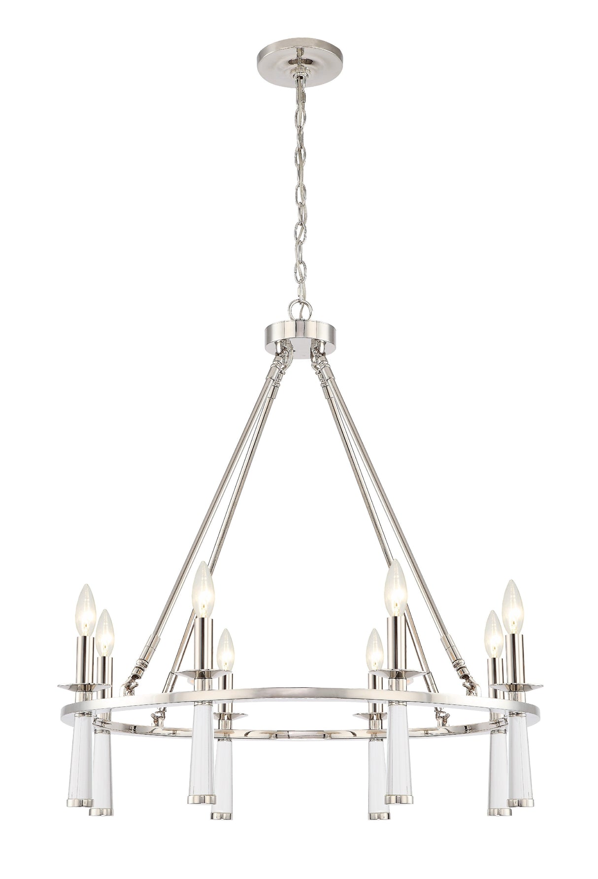 Baxter 8 Light Antique Aged Brass Chandelier 8867-AG