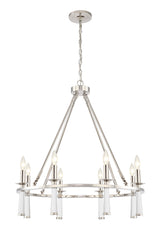 Baxter 8 Light Antique Aged Brass Chandelier 8867-AG