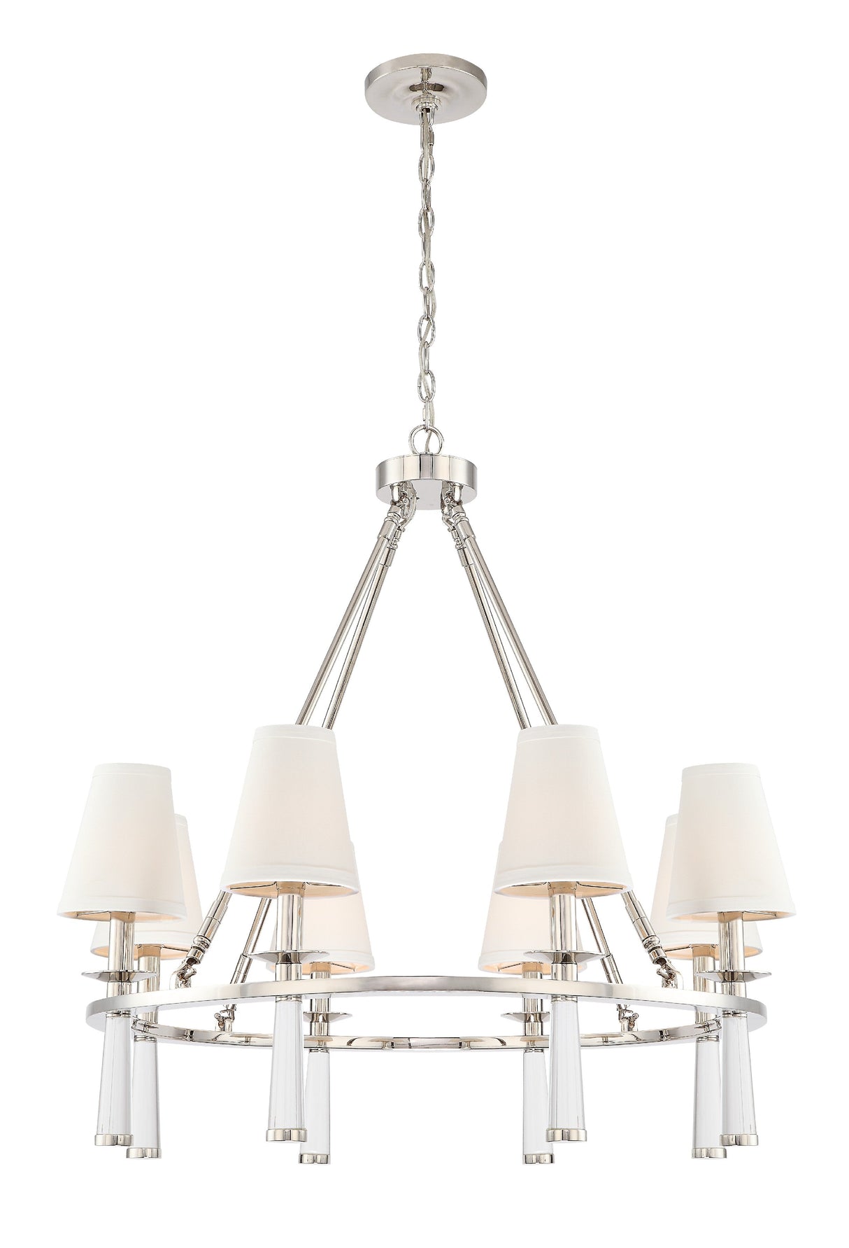 Baxter 8 Light Antique Aged Brass Chandelier 8867-AG