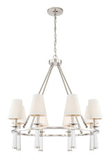 Baxter 8 Light Antique Aged Brass Chandelier 8867-AG