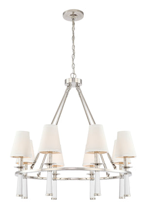 Baxter 8 Light Antique Aged Brass Chandelier 8867-AG