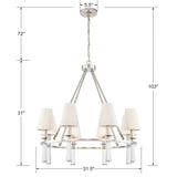 Baxter 8 Light Antique Aged Brass Chandelier 8867-AG