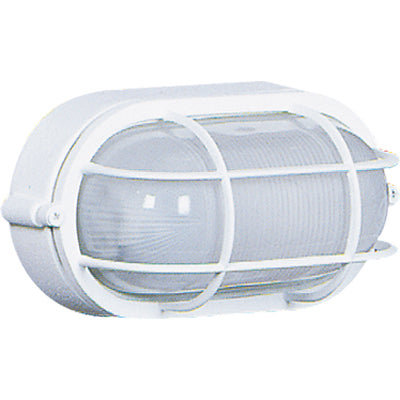Marine Oval Outdoor Wall Light - White / 11.00