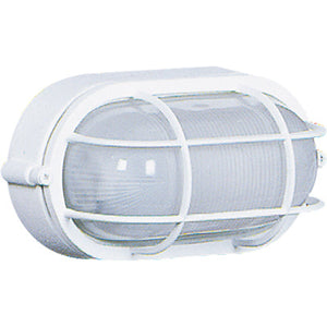 Marine Oval Outdoor Wall Light - White / 11.00