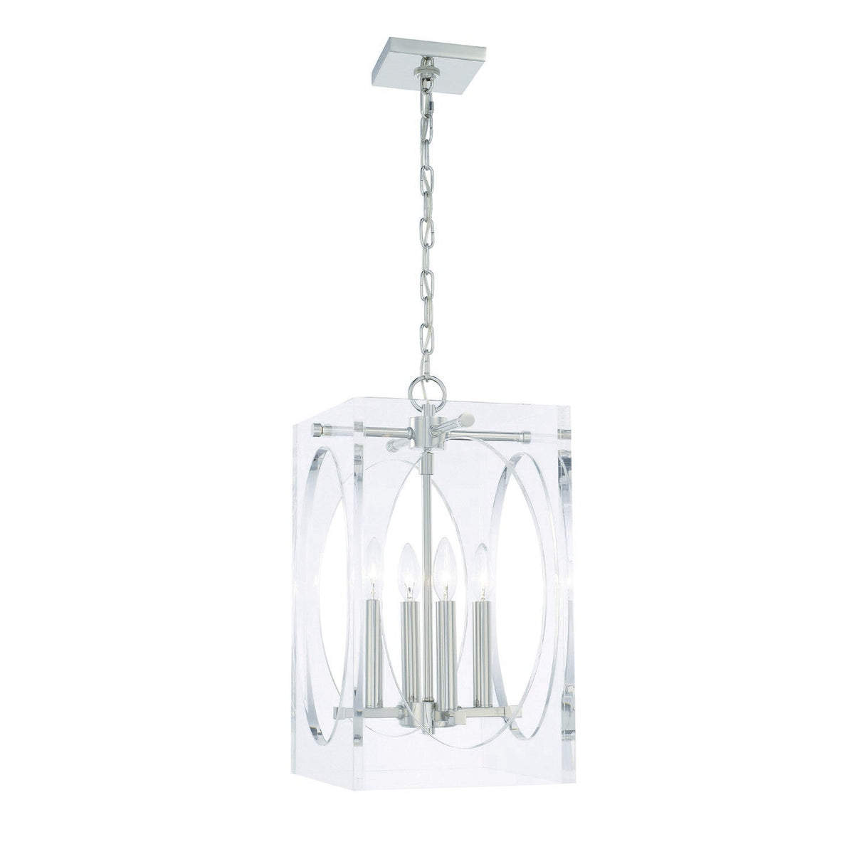 Drake 4 Light Polished Nickel Mini Chandelier 8874-PN