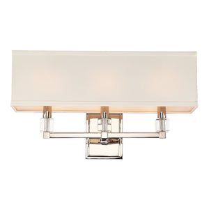 Dixon 3 Light Polished Nickel Sconce 8883-PN