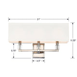 Dixon 3 Light Polished Nickel Sconce 8883-PN