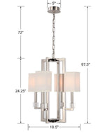 Dixon 4 Light Polished Nickel Chandelier 8884-PN