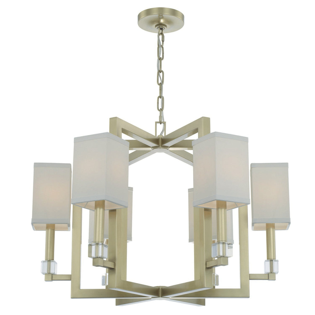 Dixon 6 Light Aged Brass Chandelier 8886-AG