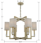 Dixon 6 Light Aged Brass Chandelier 8886-AG