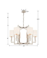 Dixon 6 Light Polished Nickel Chandelier 8886-PN