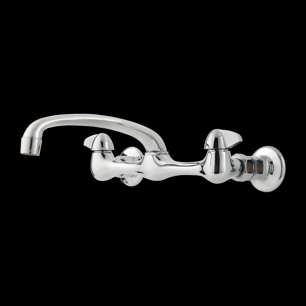 Pfirst Series 2-Handle Wallmount Kitchen Faucet in Polished Chrome